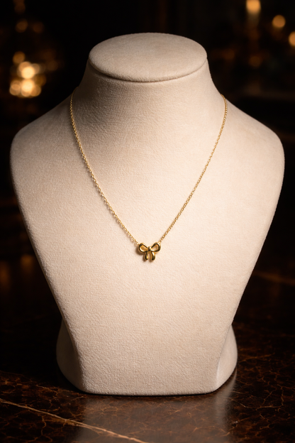 Tiny Bow Stainless Steel Neckchain