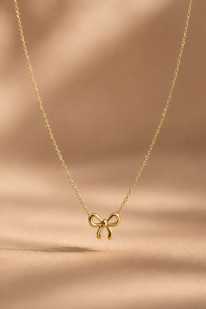 Tiny Bow Stainless Steel Neckchain