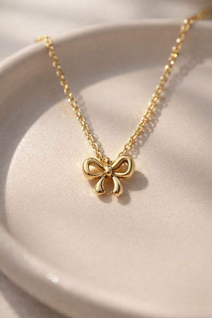 Tiny Bow Stainless Steel Neckchain
