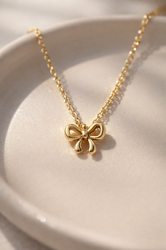 Tiny Bow Stainless Steel Neckchain