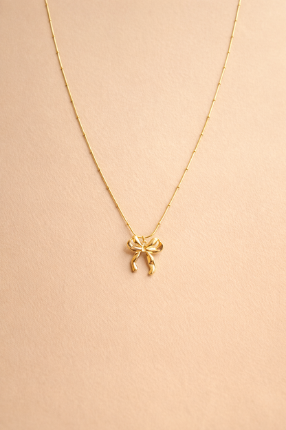 Statement Bow Stainless Steel Neckchain