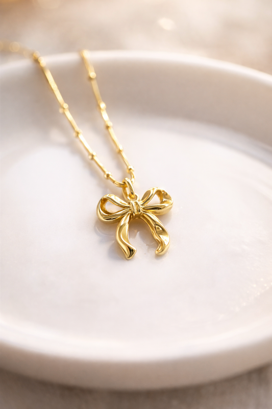 Statement Bow Stainless Steel Neckchain