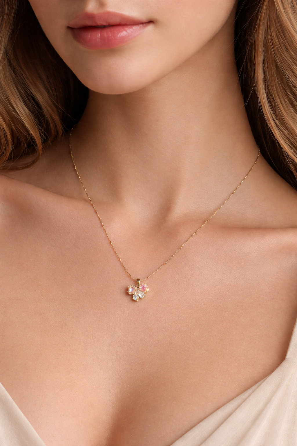 Sweetheart Bow Stainless Steel Necklace