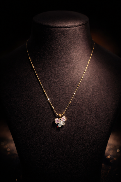 Sweetheart Bow Stainless Steel Necklace
