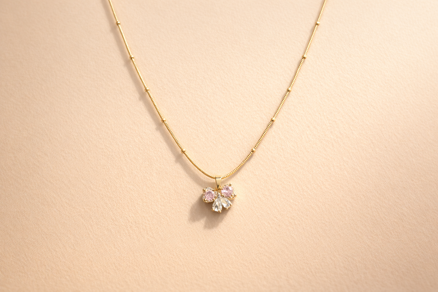 Sweetheart Bow Stainless Steel Necklace