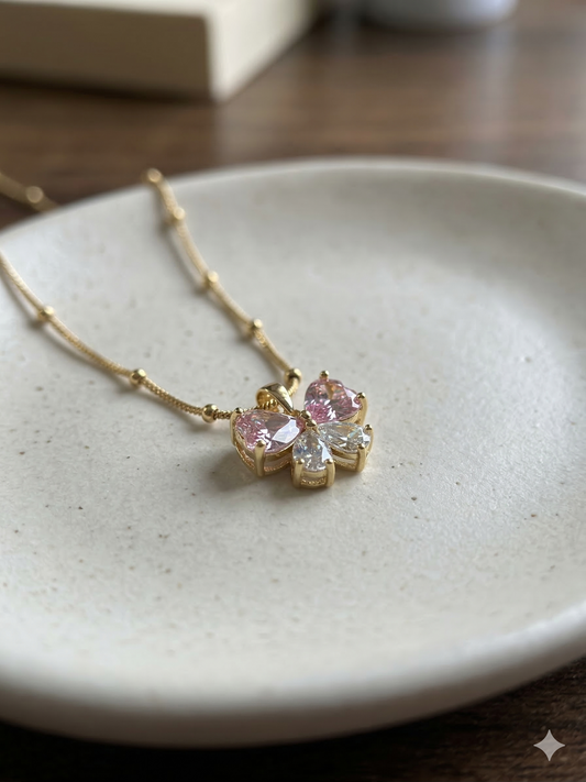 Sweetheart Bow Stainless Steel Necklace