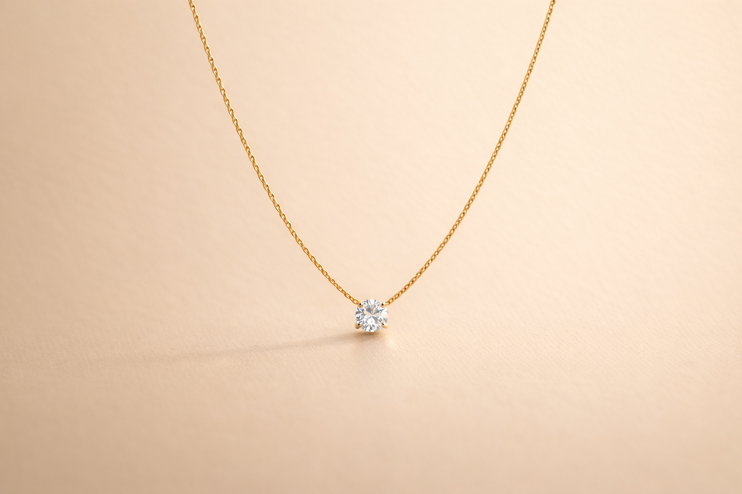 Solitaire Glow Stainless Steel Necklace