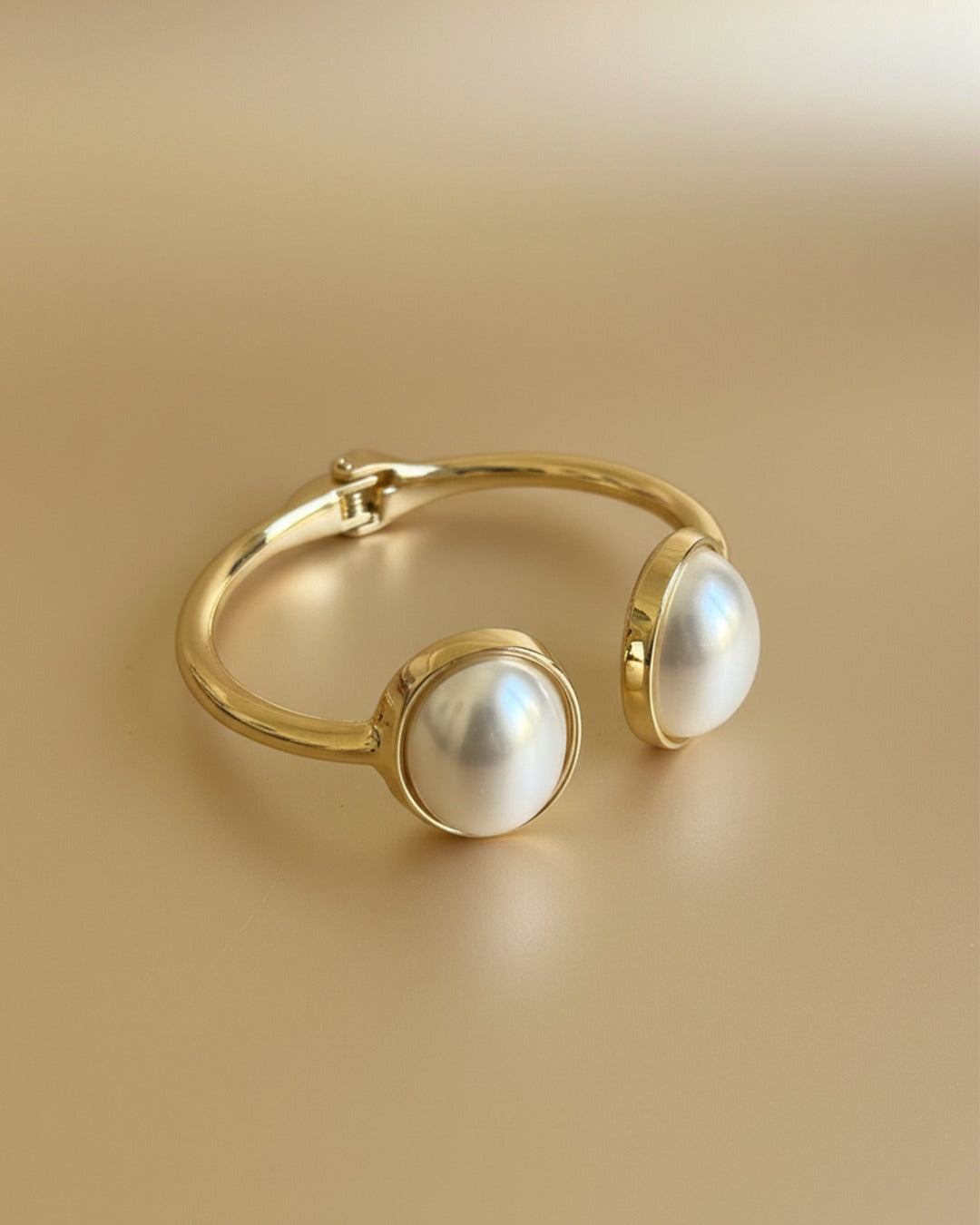 Pearl Luxe Cuff Stainless Steel Anti Tarnish Bracelet