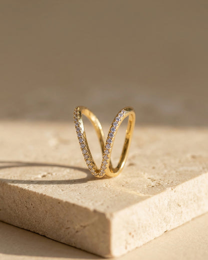 V Ring Anti Tarnish Stainless Steel Ring