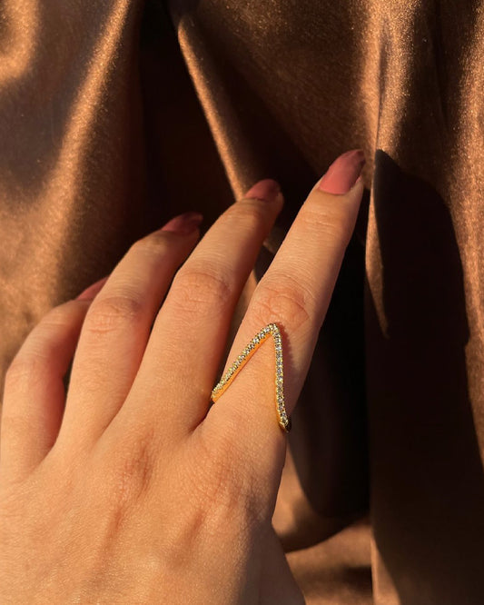 V Ring Anti Tarnish Stainless Steel Ring