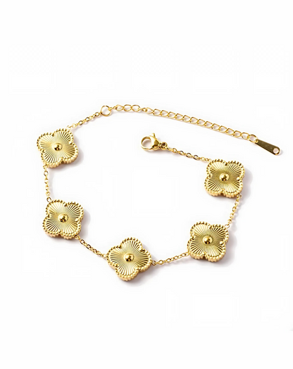 Golden Clover Stainless Steel Bracelet
