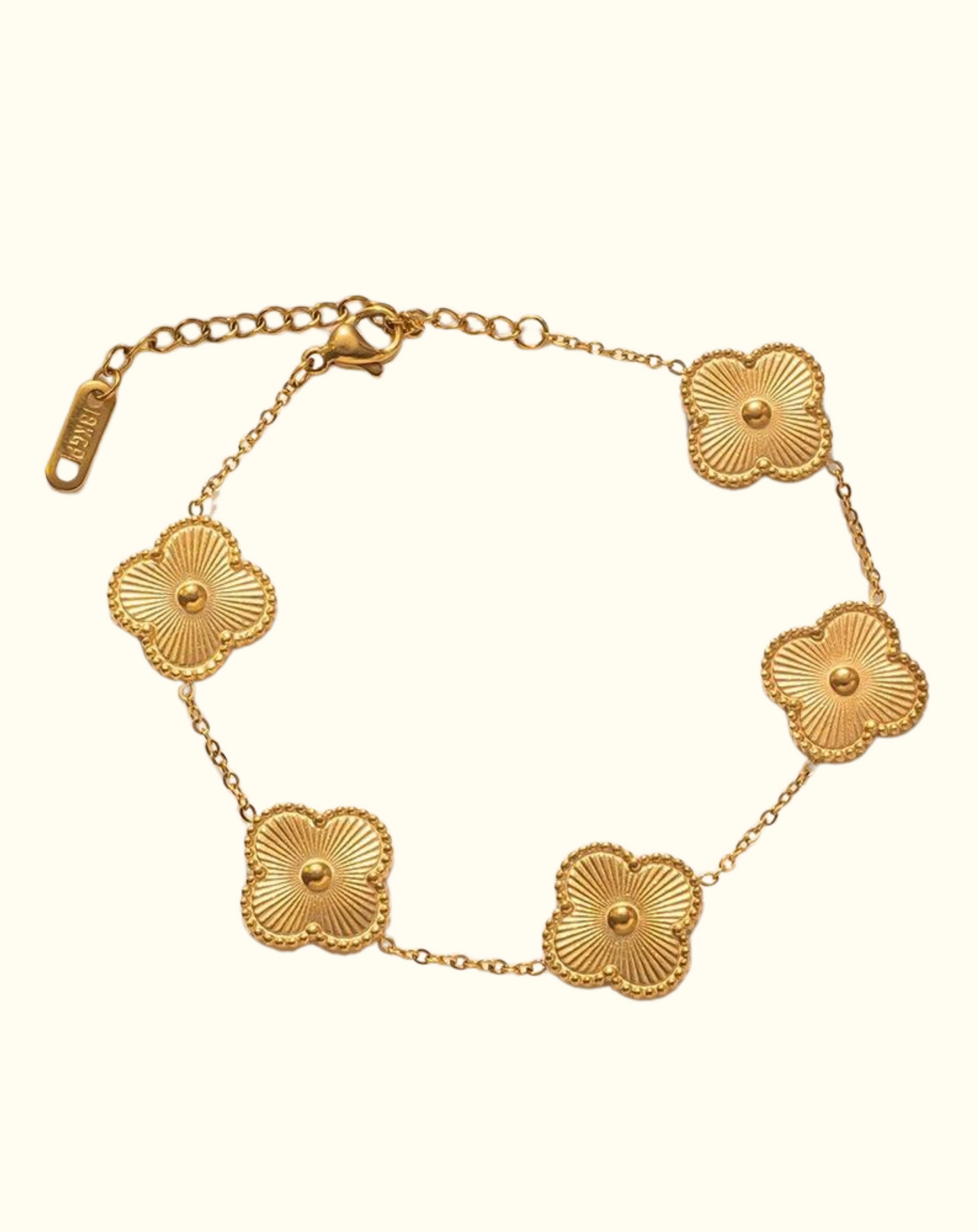 Golden Clover Stainless Steel Bracelet