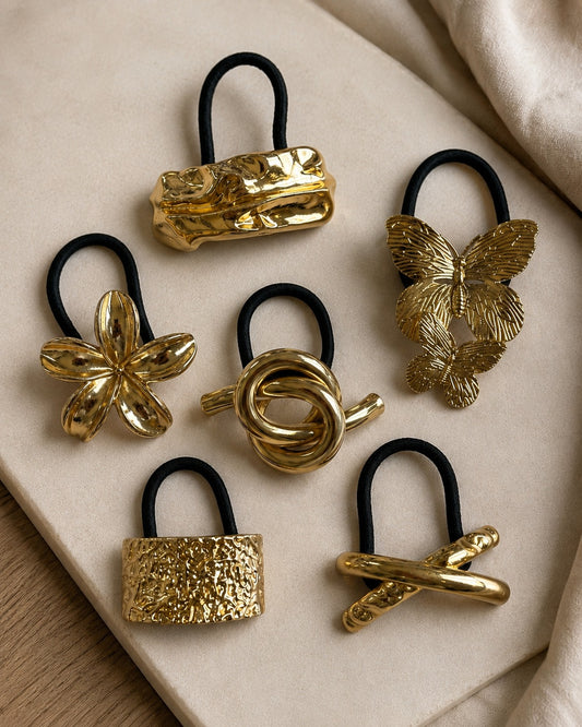 Anti Tarnish Pinteresty Hair Ties for Women - Combo