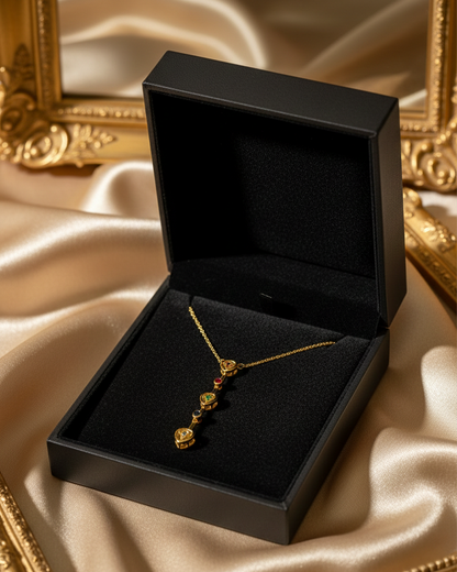 Pretty Gem Drops Pendant with Sleek Neckchain