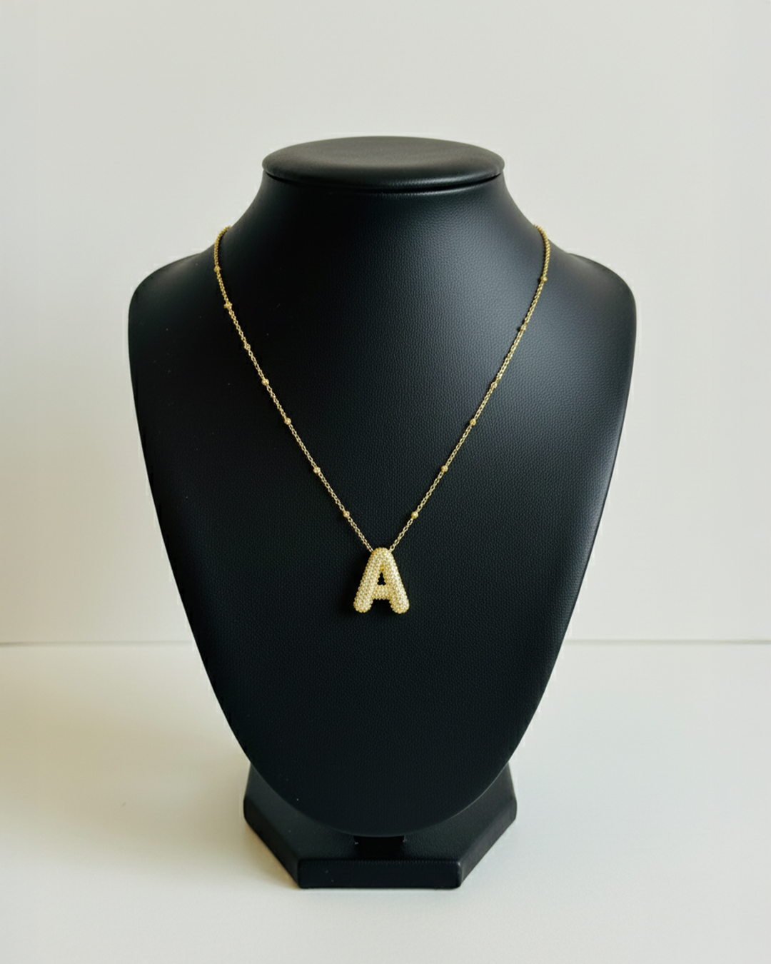 Golden A Initial Stainless Steel Necklace