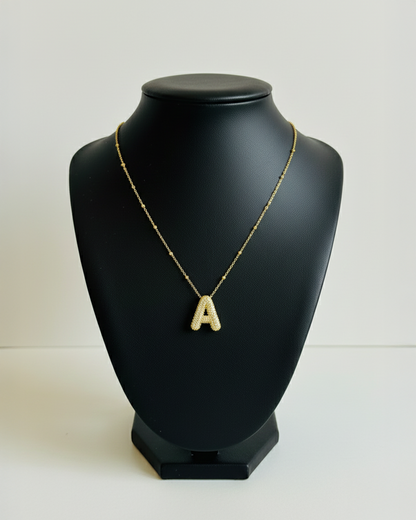 Golden A Initial Stainless Steel Necklace
