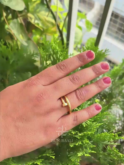 Nail Edge Anti Tarnish Stainless Steel Ring