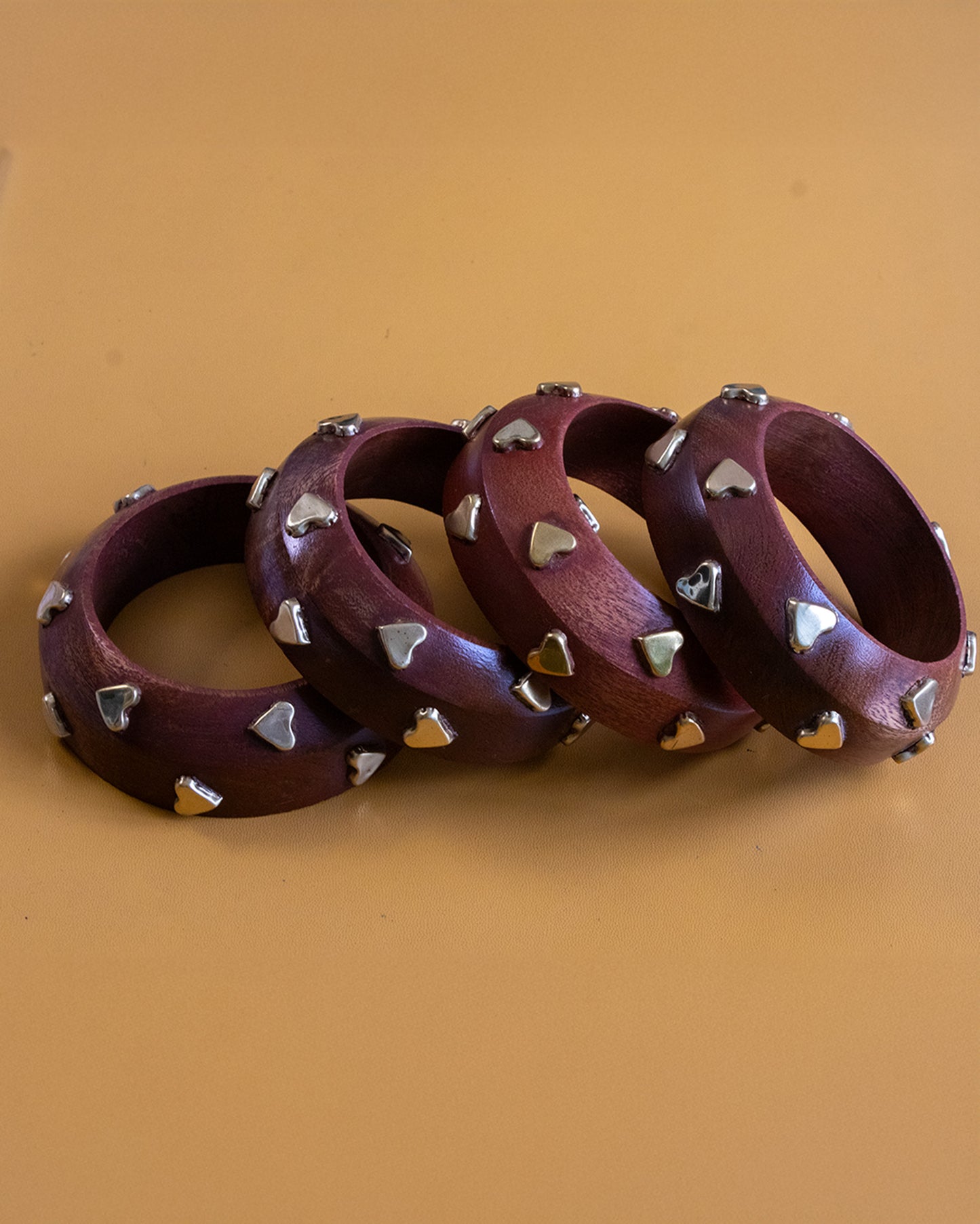 Heart Shape Wooden Handmade Bangle